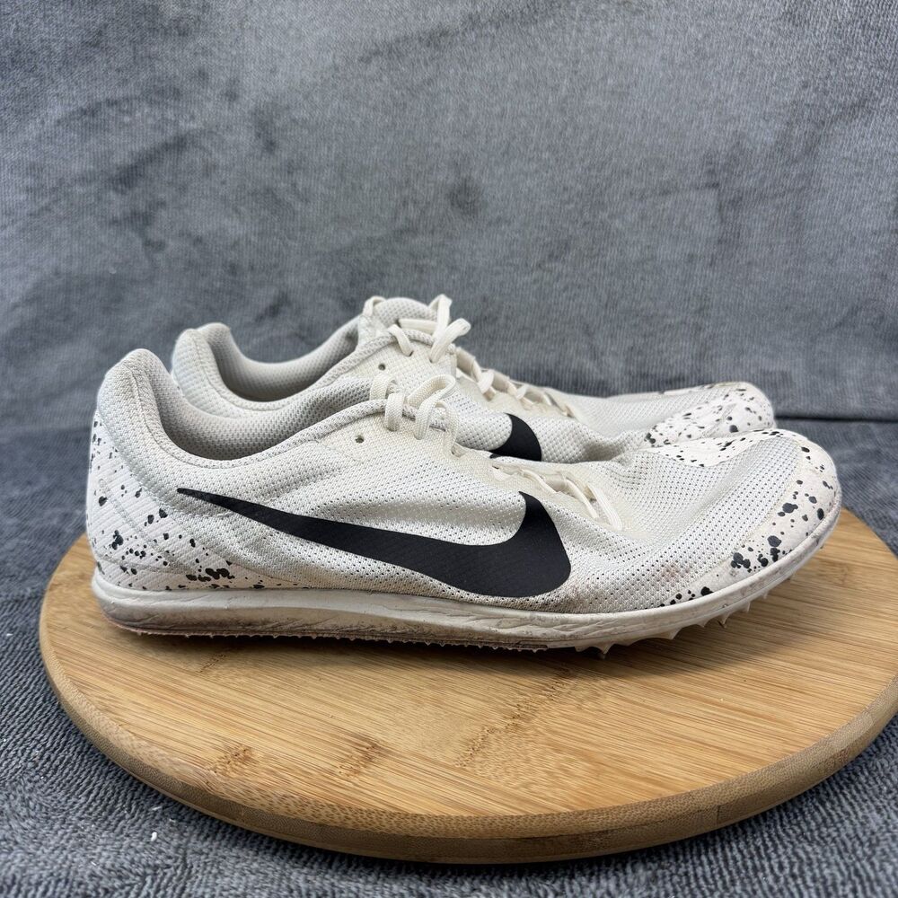 Nike Zoom Rival D 9 Shoes Mens Size 9 White Racing Track Spikes 907566-001